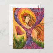 ウォメンズモーニングメディテーションカード ポストカード (正面/裏面)