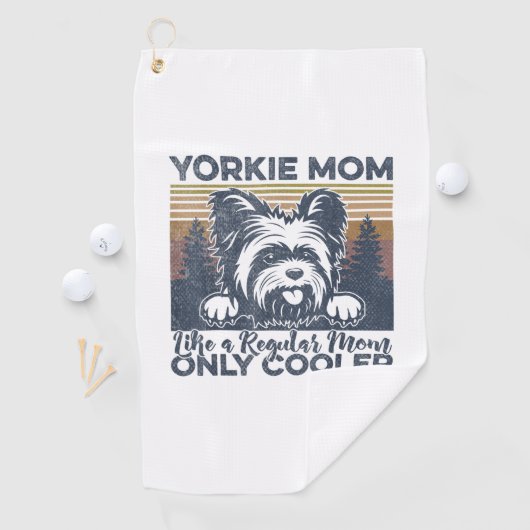 ウォメンズヨークシャーテリアママ_ヨークシャーマママドッグマザーの日 ゴルフタオル (インサイチュ)