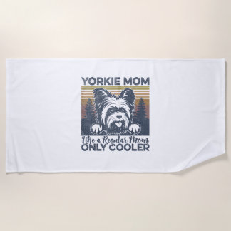 ウォメンズヨークシャーテリアママ_ヨークシャーマママドッグマザーの日 ビーチタオル