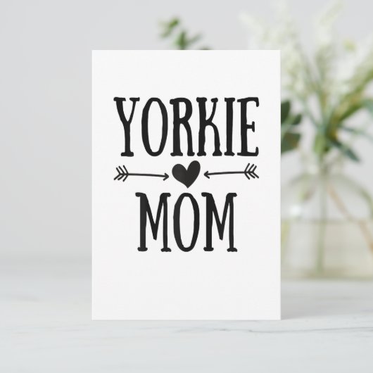 ウォメンズヨークシャーテリアモマイおもしろいルクシャーテリアギフト 出欠カード (スタンド正面)