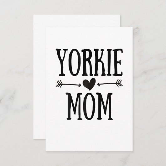 ウォメンズヨークシャーテリアモマイおもしろいルクシャーテリアギフト 出欠カード (正面/裏面)