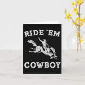 ウォメンズライドエムカウボーイ女性のカーボーイおもしろい諺かわいいR カード (黄色い花)