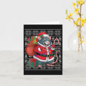 ウォメンズラットクリスマスセータースタイル醜いサンタラットクリス カード (黄色い花)