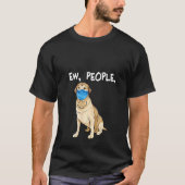 ウォメンズラブラドールレトリエバー新しい人々Faを着て犬 Tシャツ (正面)