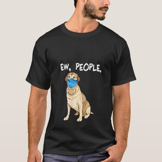 ウォメンズラブラドールレトリエバー新しい人々Faを着て犬 Tシャツ (正面)
