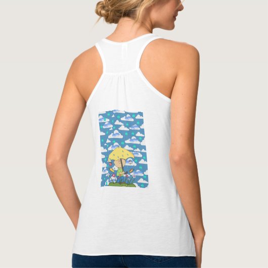 ウォメンズレインクラウドタンクのトップシャツ タンクトップ (裏面)