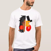 ウォメンズレオガールアフロロックスガール〔占星術の〕十二宮図シンボルや象徴誕生日 Tシャツ (正面)