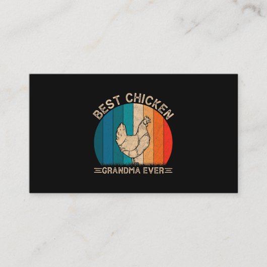 ウォメンズレトロチキンデザインfor祖母おもしろい蛾 名刺 (正面)