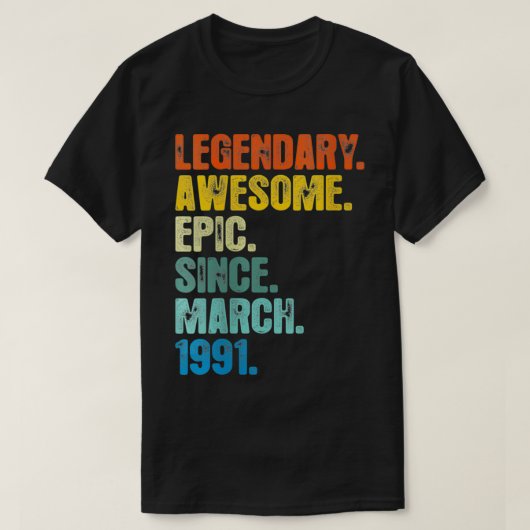 ウォメンズレトロ伝説1991年3月から30年 Tシャツ (デザイン正面)
