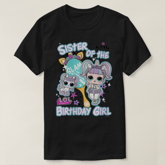 ウォメンズロールLOLサプライズシスターの誕生日ガールVN Tシャツ (デザイン正面)