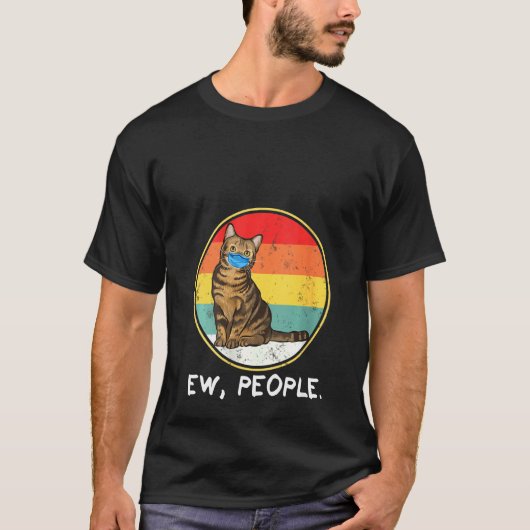 ウォメンズヴィンテージアメリカンショートヘアEw people Cat We Tシャツ (正面)