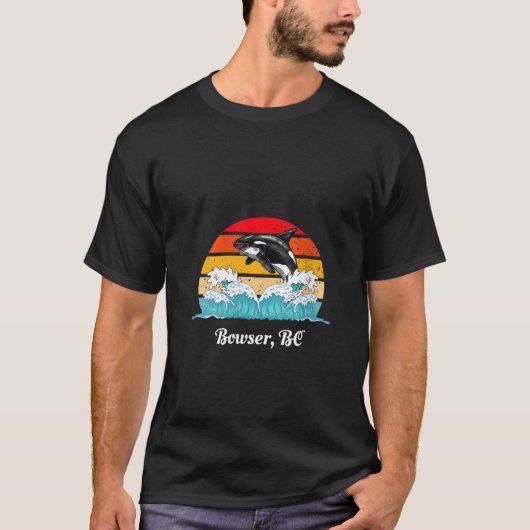 ウォメンズヴィンテージボウザーBC動揺してオルカキラーWh Tシャツ (正面)