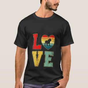 ウォメンズヴィンテージラブタイガーレトロ70s 80sハート tシャツ
