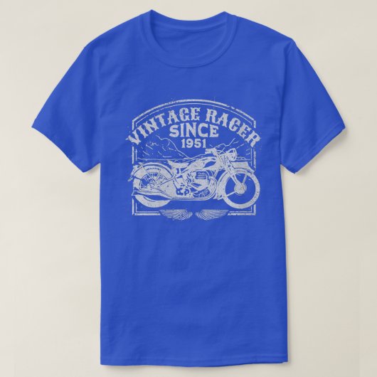 ウォメンズヴィンテージレーサー1951年からレトロバイクM Tシャツ (デザイン正面)