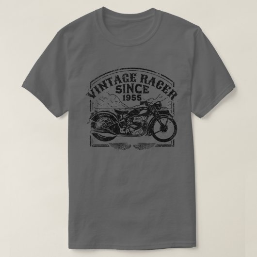 ウォメンズヴィンテージレーサー1955レトロバイクM Tシャツ (デザイン正面)