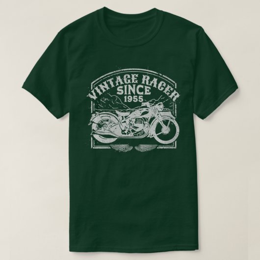 ウォメンズヴィンテージレーサー1955レトロバイクM Tシャツ (デザイン正面)