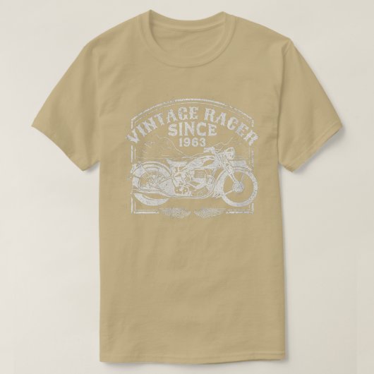 ウォメンズヴィンテージレーサー1963年からレトロバイクM Tシャツ (デザイン正面)