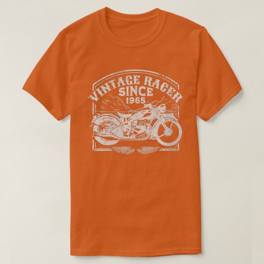 ウォメンズヴィンテージレーサー1965年からレトロバイクM Tシャツ (デザイン正面)
