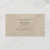 ウォメンズヴィンテージレース&バーラップビジネスカード 名刺 (裏面)