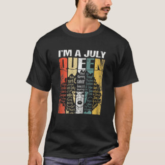 ウォメンズヴィンテージ私は7月クイーンブラックアフリカン女王 Tシャツ