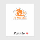 ウォメンズ不動産仲介業者ハロウィーン私はその不動産を実在売る シール (シート)