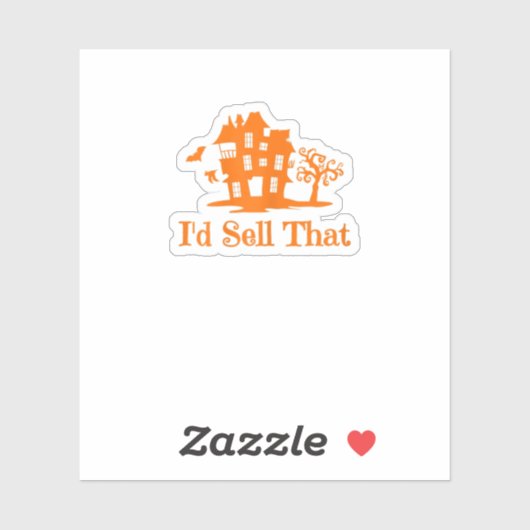 ウォメンズ不動産仲介業者ハロウィーン私はその不動産を実在売る シール (シート)