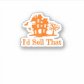 ウォメンズ不動産仲介業者ハロウィーン私はその不動産を実在売る シール (正面)