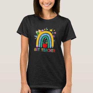 ウォメンズ先生ボーホレインボー先生新学期 Tシャツ