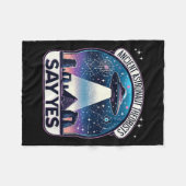 ウォメンズ古代宇宙飛行士の快適はYesエイリアンと言う フリースブランケット (正面(横))