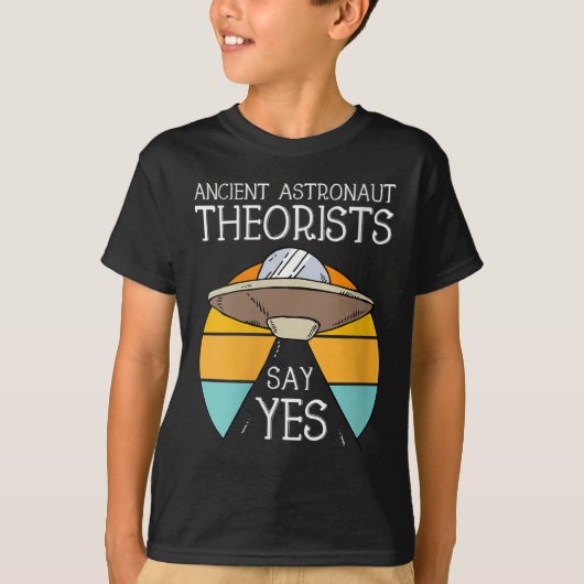 ウォメンズ古代宇宙飛行士の快適はYesTee Shi Tシャツ (正面)