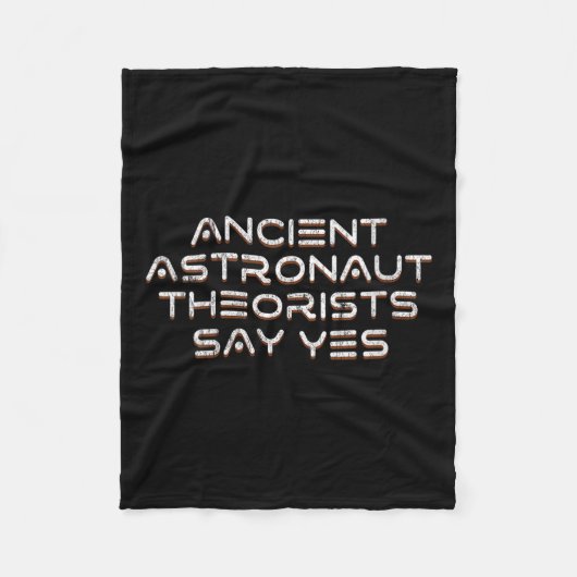ウォメンズ古代宇宙飛行士の快適YesおもしろいA フリースブランケット (正面)