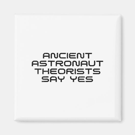 ウォメンズ古代宇宙飛行士の快適YesおもしろいA マグネット (正面)