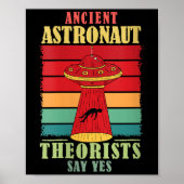 ウォメンズ古代宇宙飛行士快適YesおもしろいU ポスター (正面)