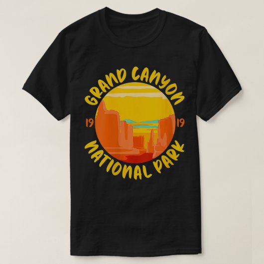 ウォメンズ国立公園グランドキャニオン1919アリゾナ Tシャツ (デザイン正面)