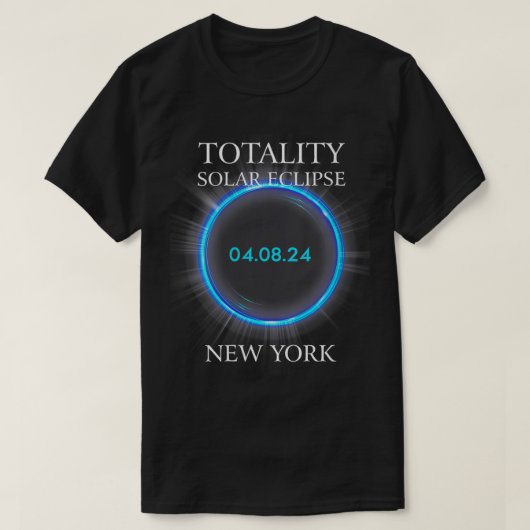 ウォメンズ太陽のタルエクリプス2024ニューヨーク04 Tシャツ (デザイン正面)