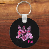 ウォメンズ認識度イン10月We衣服ピンクホースブレ キーホルダー (正面)