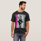 ウォメンズ46誕生日アイススケートで滑るクイーンアイススケーター Tシャツ (正面フル)