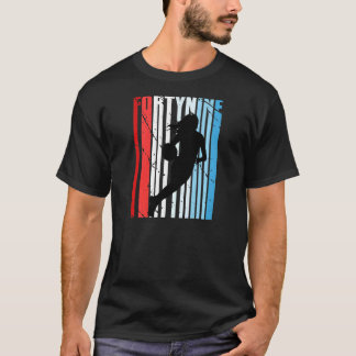 ウォメンズ49thバスケットボール誕生日ウォメンズレトロヴィンタ tシャツ