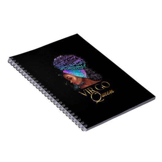 ウォメンズ《星座》乙女座ガールシュー威厳があるムーン誕生日 ノートブック (右側)