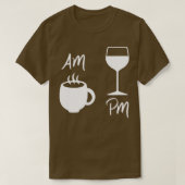 ウォメンズAMコーヒーPMワインAMコーヒーPM勝利 Tシャツ (デザイン正面)