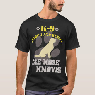 ウォメンズK9検索レスキュー犬チームゴールデンレトリバー Tシャツ