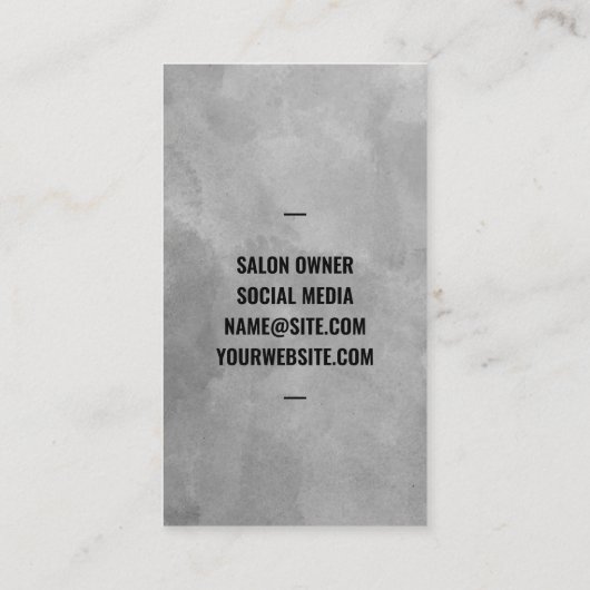 ウォメンモダンズ美しいとヘアロゴ 名刺 (裏面)