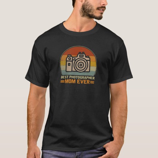 ウォメン最高のズフォトグラファーMom EverレトロヴィンテージPh Tシャツ (正面)
