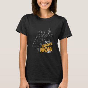 ウォメン最高のズ・ビーグル・ママ・エバービーグル・ジャンパー・ママ・ビー Tシャツ