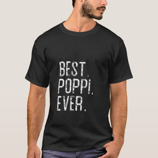 ウォメン最高のズPoppiの父の日に常にPoppi Tシャツ (正面)