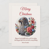 ウォラスエレガントメリークリスマスホリデーカード シーズンカード (正面/裏面)