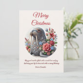 ウォラスエレガントメリークリスマスホリデーカード シーズンカード (スタンド正面)