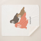 ウォラスパーソナライズされたヘルドシープラブランケット シェルパブランケット (正面(横))