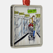 ウォラス凍っていフードセクシおもしろいョン メタルオーナメント (右)