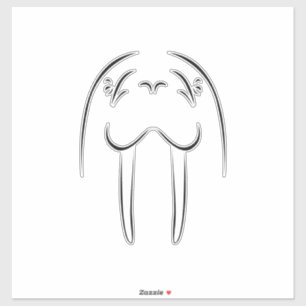 ウォラス顔シルエット シール